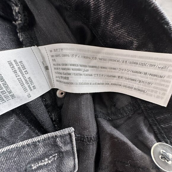 Abercrombie & Fitch 90s Slim Straight Jeans Ultra High Rise Womens 32/14 Black - Picture 6 of 12